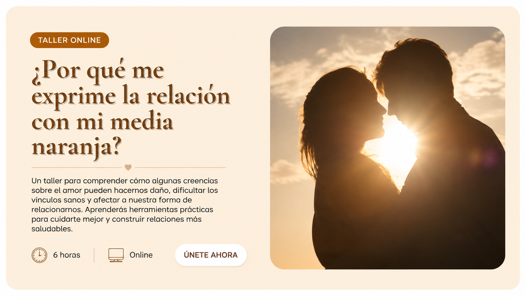 Taller Por qué me exprime la relación con mi media naranja