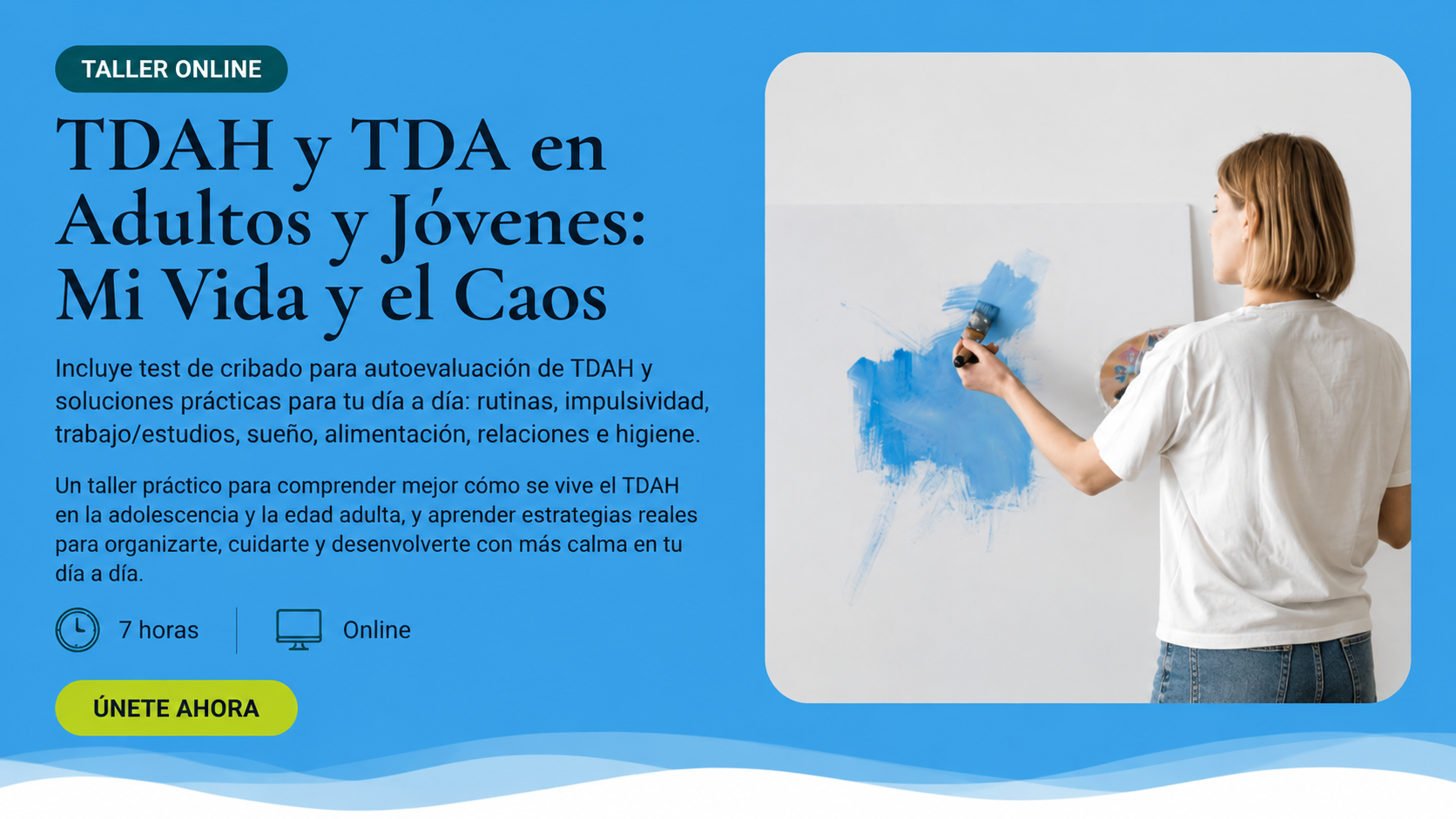 Creatividad del curso TDAH y TDA en Adultos y Jóvenes: Mi Vida y el Caos