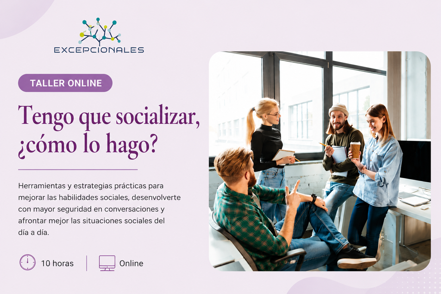 Taller online Tengo que socializar, cómo lo hago