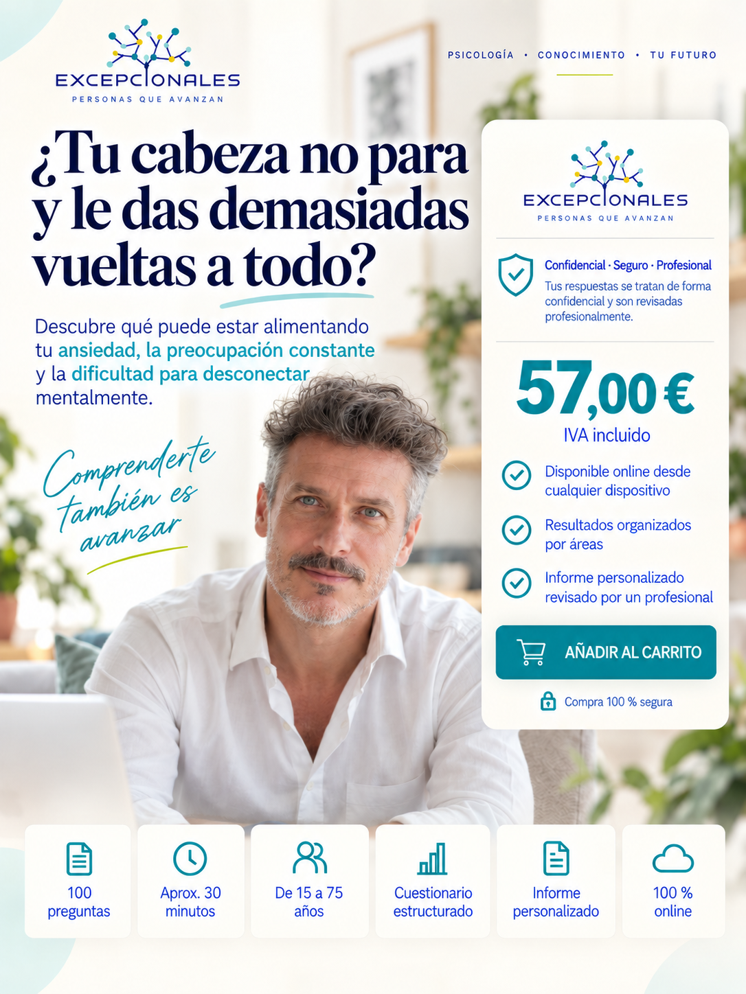 Test sobre ansiedad y pensamientos repetitivos